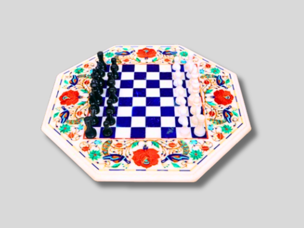 Top Marble Chess Tabletop With 3